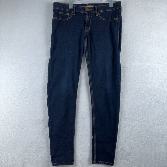 2 BWU Skinny Jeans Super Low Rise Embroidered Pockets Womens Blue Size 11 - Picture 1 of 11